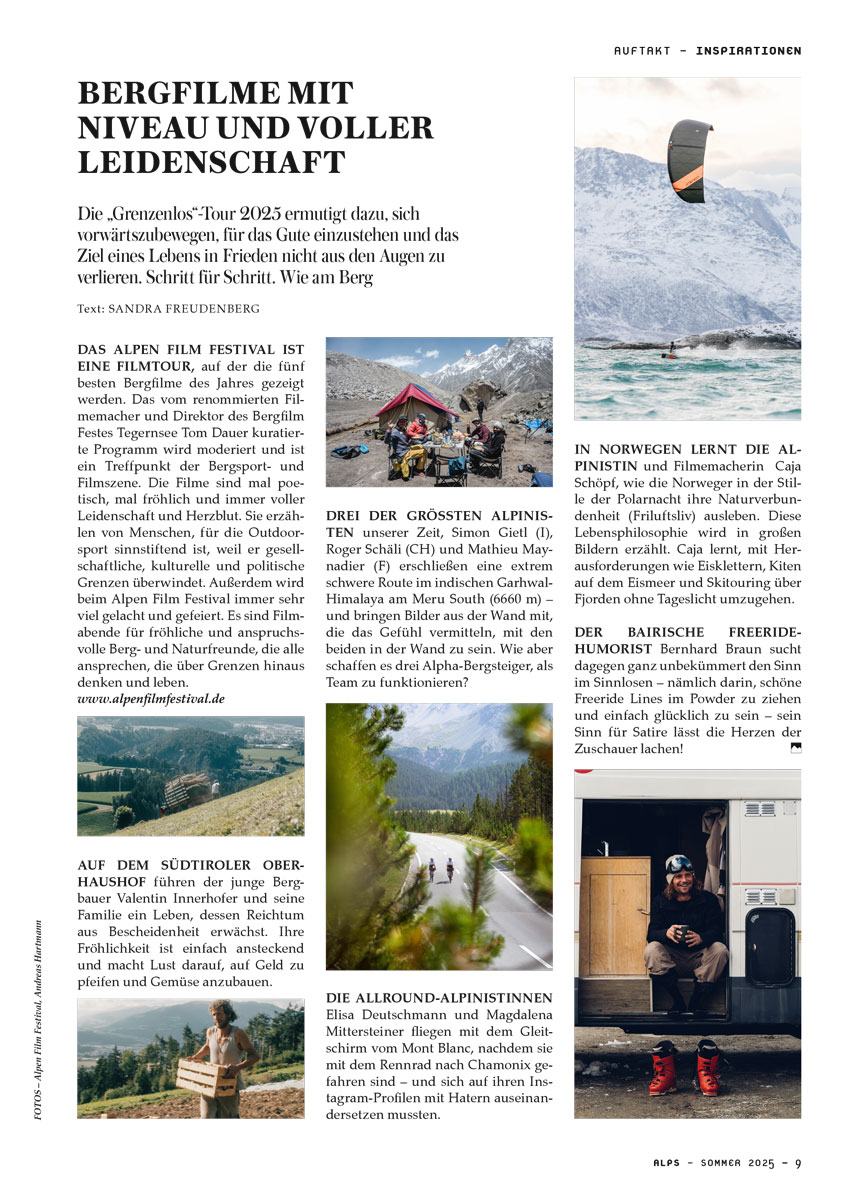 Alps Magazin Sommer 2025